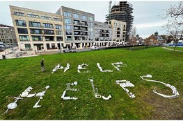 Afgedankte spullen worden opvallende kunst in het Bella Vistapark