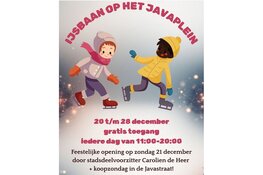 Schaatsbaan op het Javaplein opent dit weekend