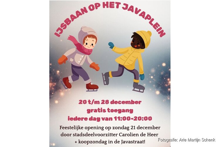 Schaatsbaan op het Javaplein opent dit weekend