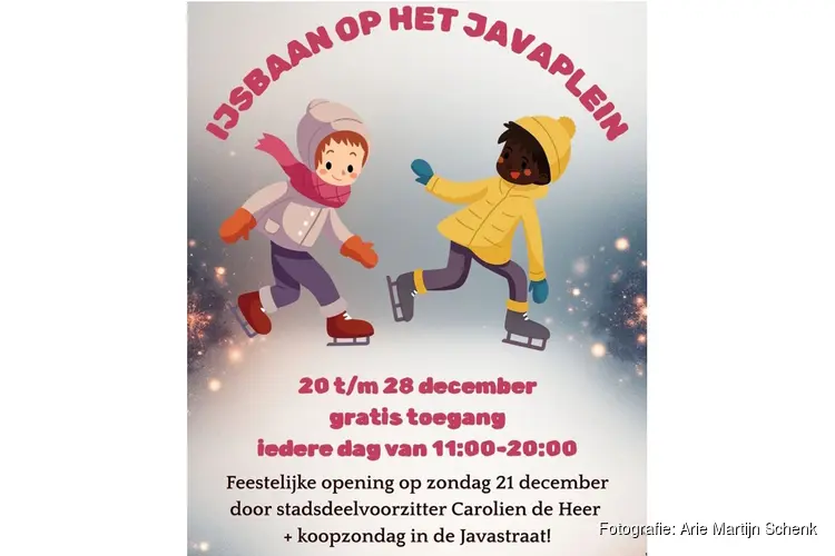 Schaatsbaan op het Javaplein opent dit weekend
