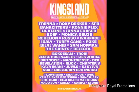 Kingsland Amsterdam keert terug naar het Olympisch Stadion met grootschalige Koningsdag line-up
