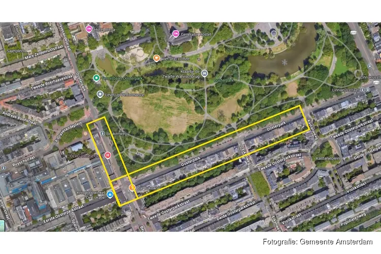 Verkeersveiliger kruispunt Beukenweg-Oosterpark en meer overzicht ter hoogte van de hoofdingang OLVG