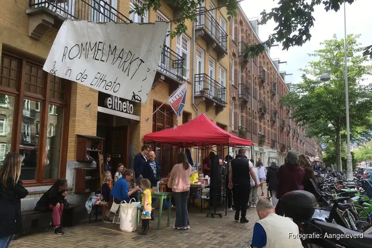 Op zaterdag 25 april 2026 is weer een feestelijke rommelmarkt in de Elthetokerk in Amsterdam Oost!
