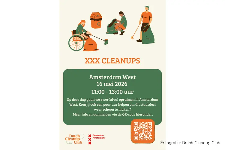 Vrijwilligers gezocht voor zwerfafval actie in Amsterdam-West op 16 mei
