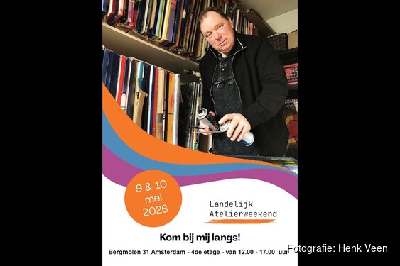 Kijkje in atelier kunstenaar Henk Veen tijdens het Landelijk Atelier weekend voorjaareditie