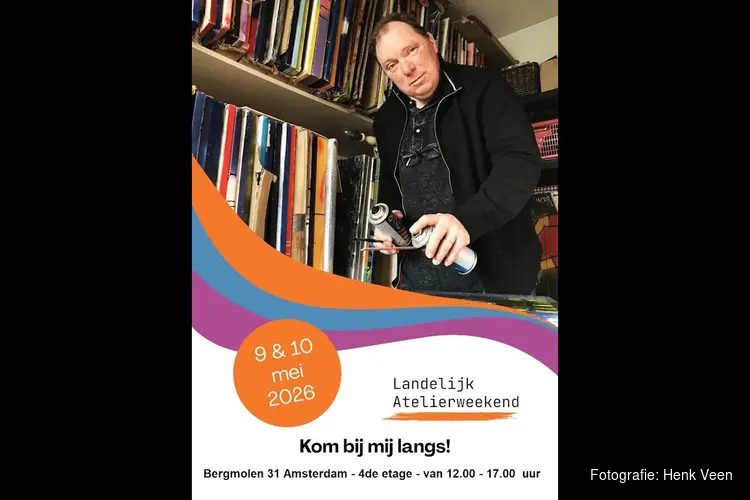 Kijkje in atelier kunstenaar Henk Veen tijdens het Landelijk Atelier weekend voorjaareditie