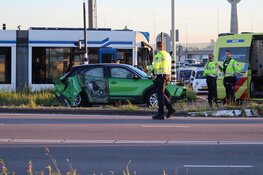 Ernstig ongeval met drie auto's op afrit A10