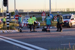 Ernstig ongeval met drie auto's op afrit A10