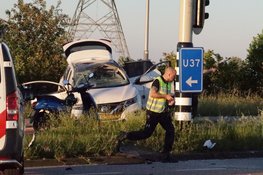 Ernstig ongeval met drie auto's op afrit A10