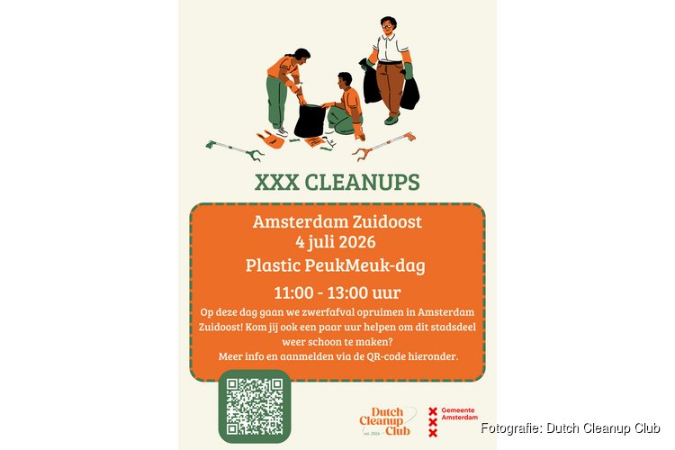 Vrijwilligers gezocht voor cleanup in Amsterdam Zuidoost op 4 juli tijdens Plastic PeukMeuk-dag