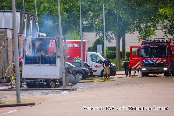 Foodtruck volledig uitgebrand in Amsterdam