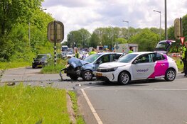 Schade na ongeval op kruising van oprit A10