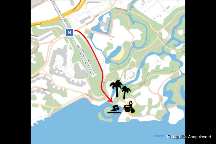 Rolstoeltoegankelijk zwemstrand in Gaasperpark geopend