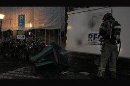 Brand in Dixi op Borneostraat