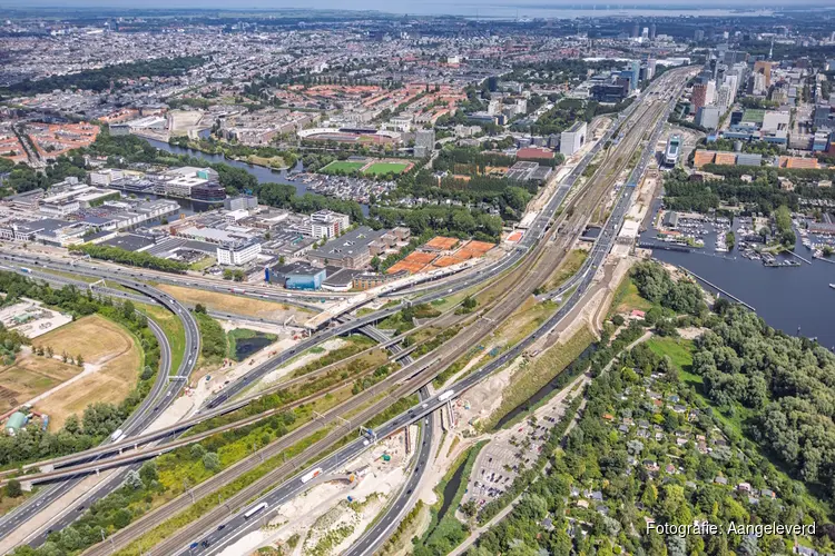21-24 augustus: Afsluiting verbindingswegen A10 Zuid/A4 richting A10 West tot oprit S107
