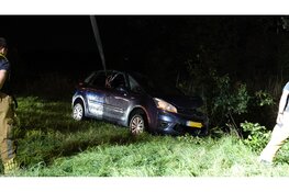 Auto met drie inzittenden belandt in sloot