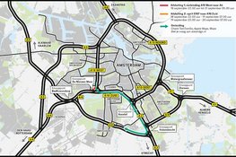 18-21 september: Afsluiting verbindingsweg A10 West richting A4 Schiphol