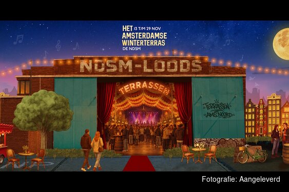 Het Amsterdamse Winterterras strijkt neer op NDSM-werf in Amsterdam-Noord
