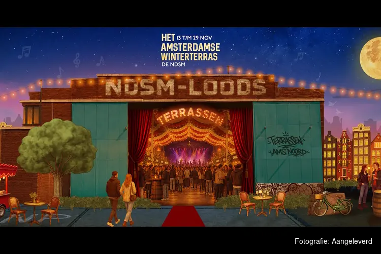 Het Amsterdamse Winterterras strijkt neer op NDSM-werf in Amsterdam-Noord