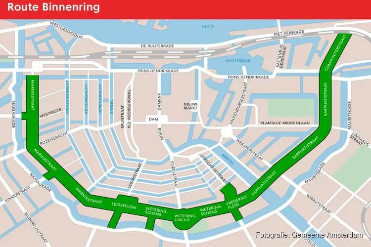Binnenring Amsterdam voltooid: meer ruimte voor fietsers en openbaar vervoer