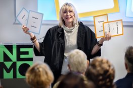 Mary Flanagan pleit tijdens Technologierede bij NEMO Science Museum voor spel, verbeelding en ontmoeting.