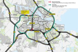 Weekend 2 tot 4 oktober; Verbindingen A4 en A10 Zuid naar A10 West dicht