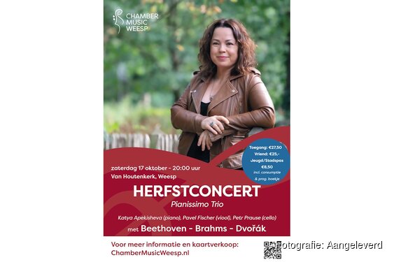 Pianissimo Trio brengt Beethoven, Brahms en Dvořák naar de Van Houtenkerk